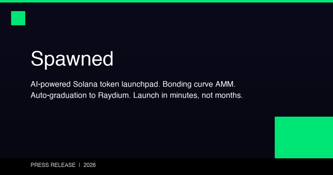 Spawned Launches Solana Tokens in Minutes, No Dev Team Required Spawned Launches Solana Tokens in Minutes, No Dev Team Required